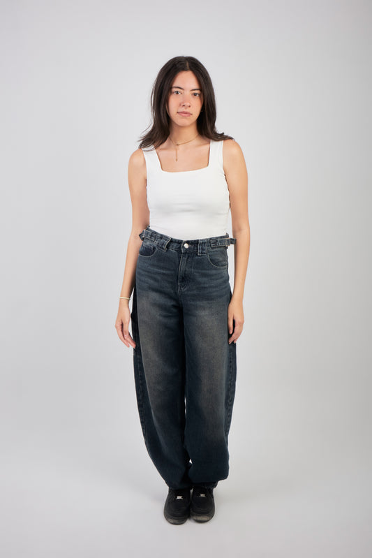 SQUARE NECK TANK TOP - WHITE